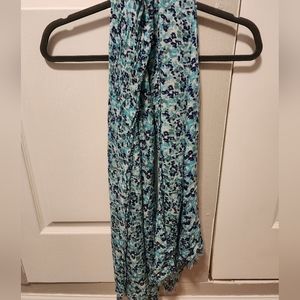 Blue Floral Scarf